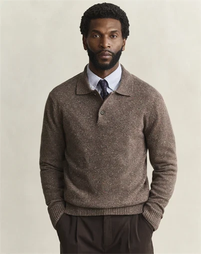 Gant - Blend Polosweater - Faded Taupe 